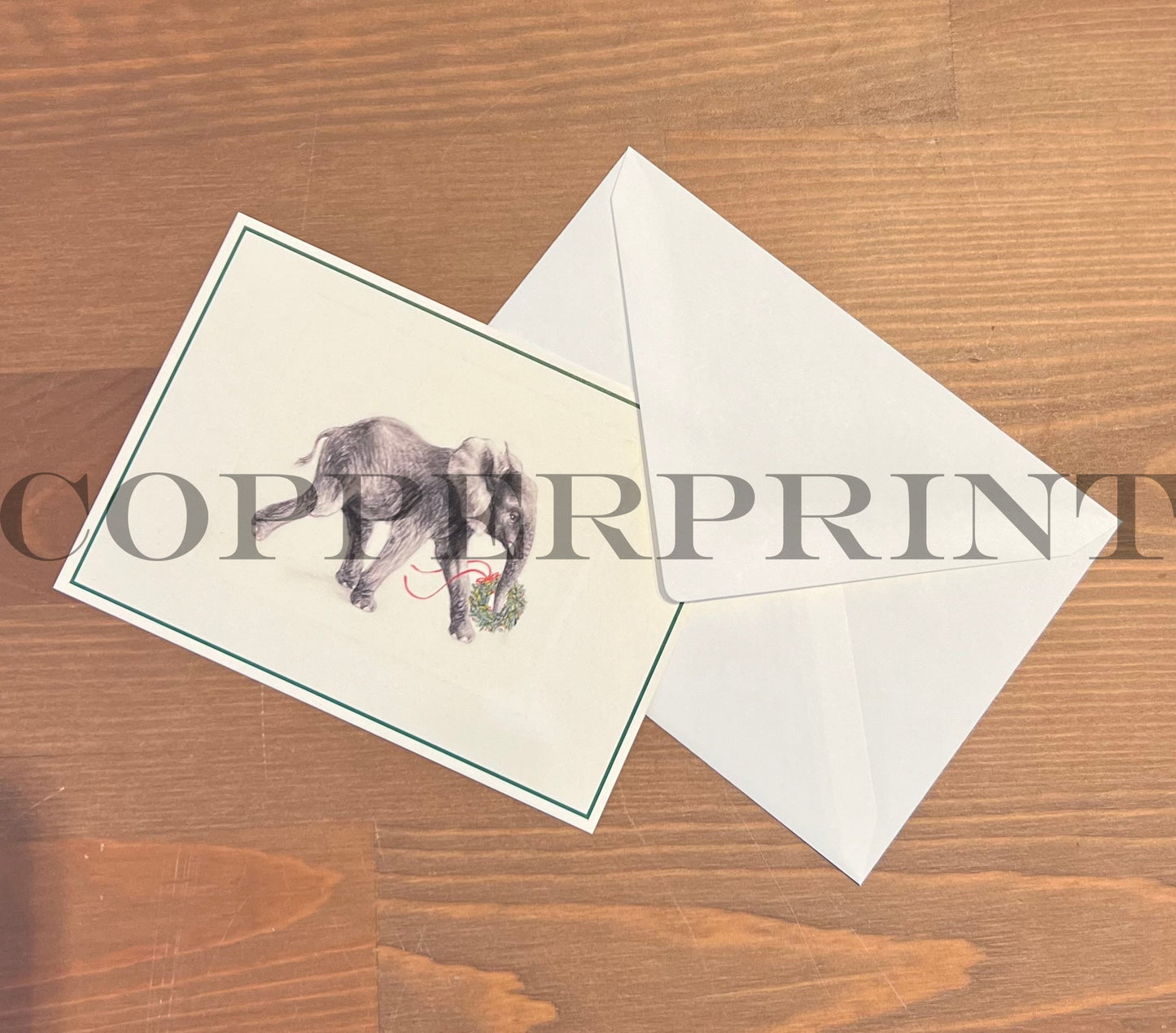 Briefkarten DIN A6 // Weihnachtselefant