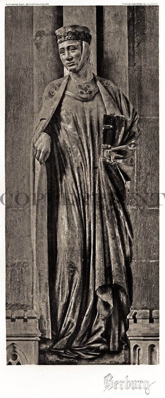 Studie der Stifterfigur des Naumburger Dom Kunstdruck Tiefdruck