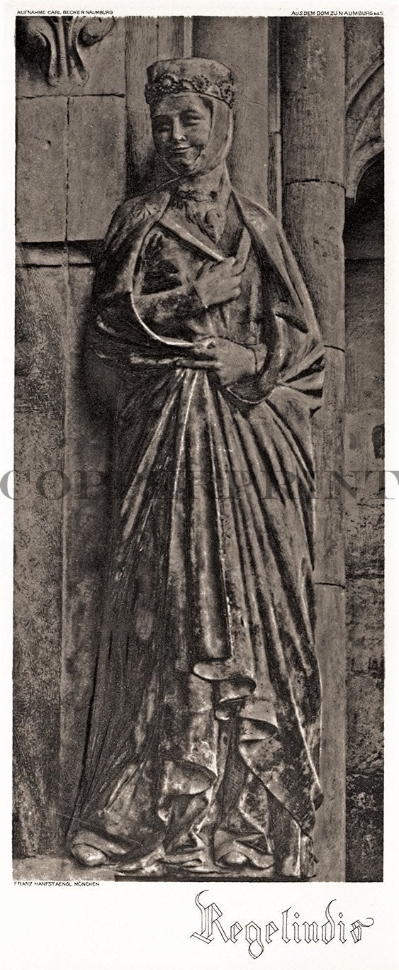 Stifterfigur Regelindis Kunstdruck Tiefdruck