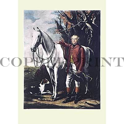 Mann mit Pferd Kunstdruck Tiefdruck