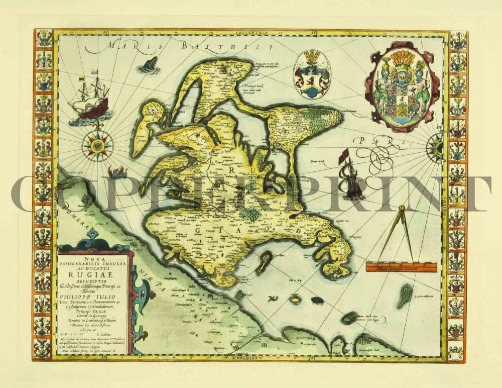 Karte Kunstdruck Tiefdruck