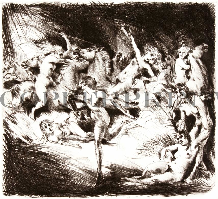 Amazonenschlacht Kunstdruck Tiefdruck