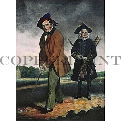 Zwei Männer beim Golfen Kunstdruck Tiefdruck