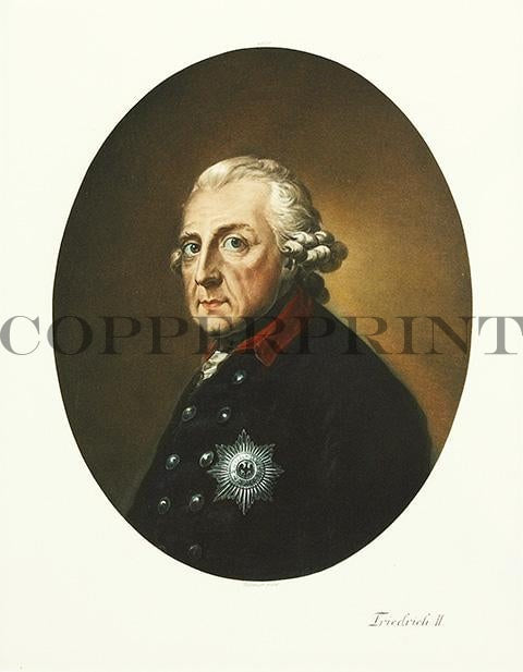 Portrait von Friedrich des Großen Kunstdruck Tiefdruck