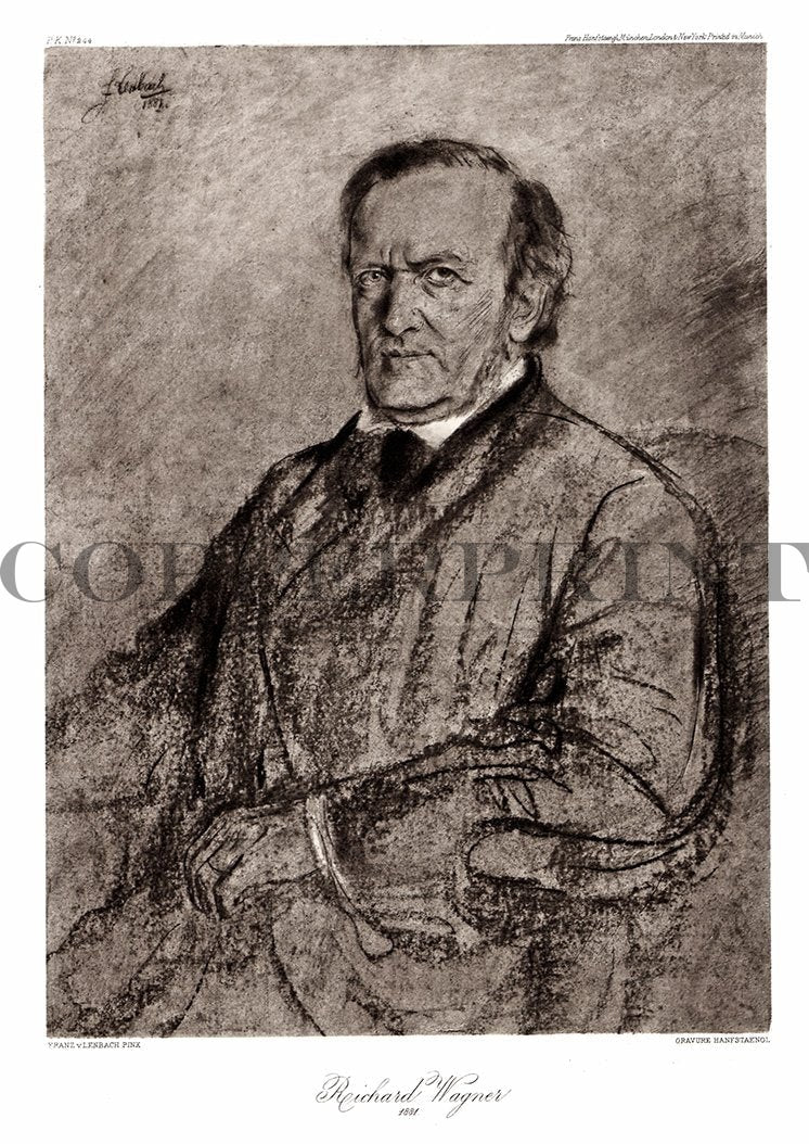 Portrait von Richard Wagner Kunstdruck Tiefdruck