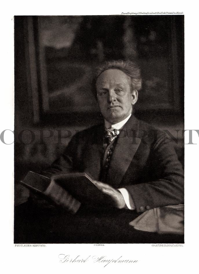 Portrait von Gerhart Hauptmann Kunstdruck Tiefdruck