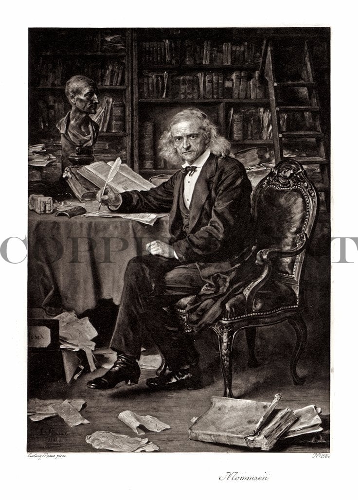 Portrait von Mommsen Kunstdruck Tiefdruck