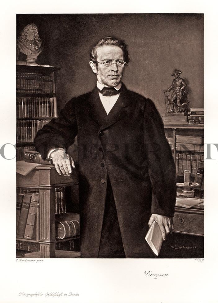 Portrait von Droysen stehend Kunstdruck Tiefdruck