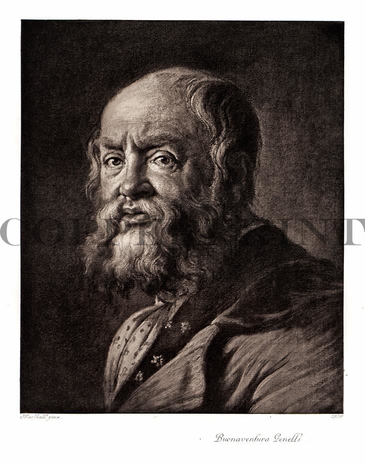 Portrait von Buenaventura Gemelli Kunstdruck Tiefdruck