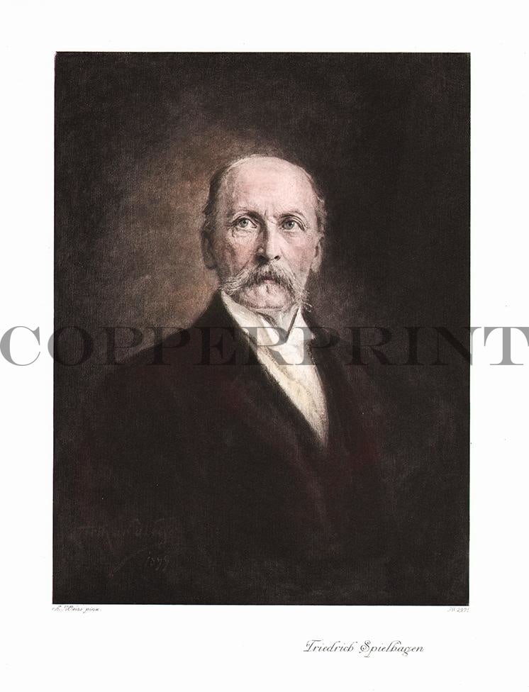 Portrait von Friedrich Spielhagen Kunstdruck Tiefdruck