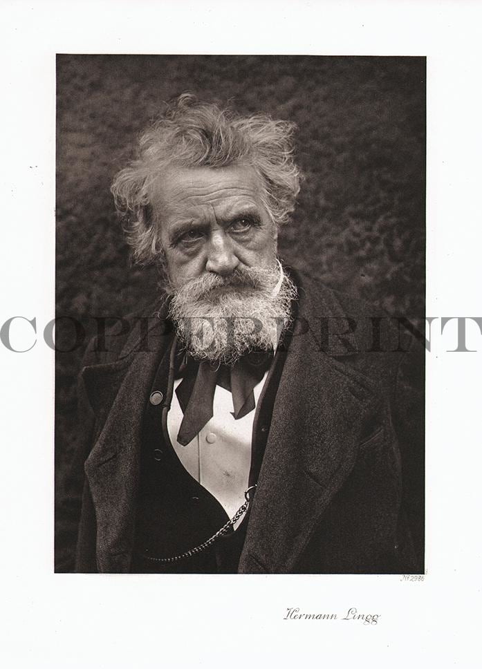 Portrait von Hermann Lingg Kunstdruck Tiefdruck