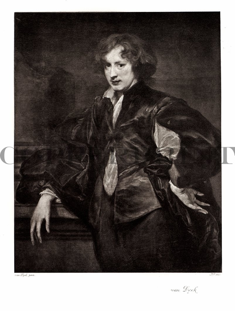Portrait von Van Dyck Kunstdruck Tiefdruck