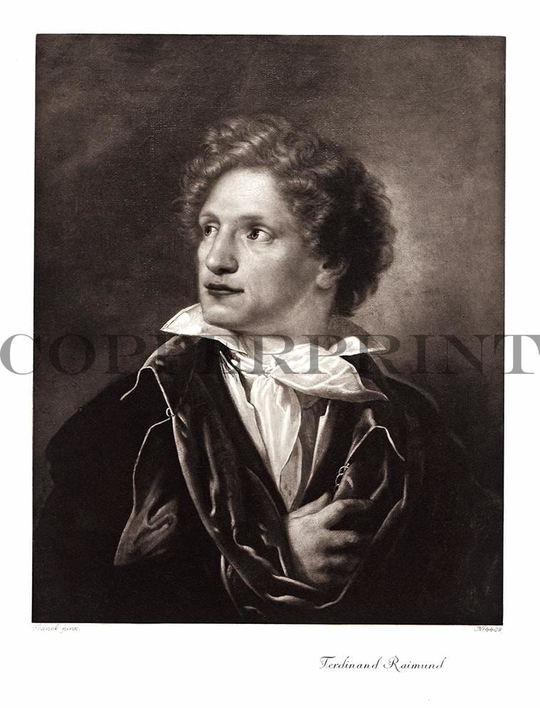 Portrait von Ferdinand Raimund Kunstdruck Tiefdruck
