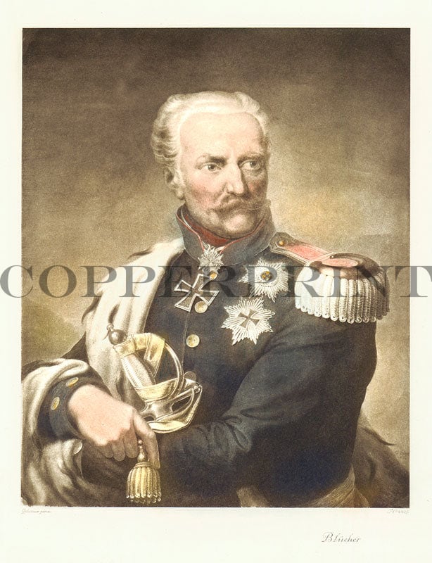 Portrait von Gebhard Leberecht von Blücher Kunstdruck Tiefdruck