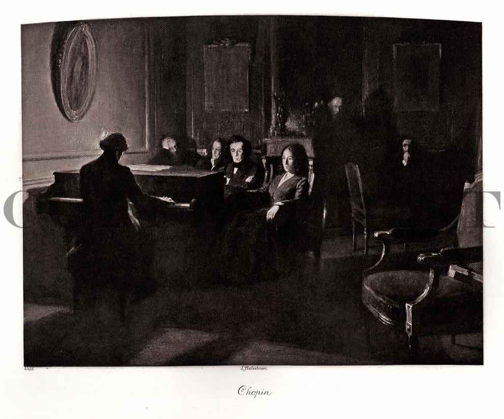 Klavierkonzert von Chopin Kunstdruck Tiefdruck