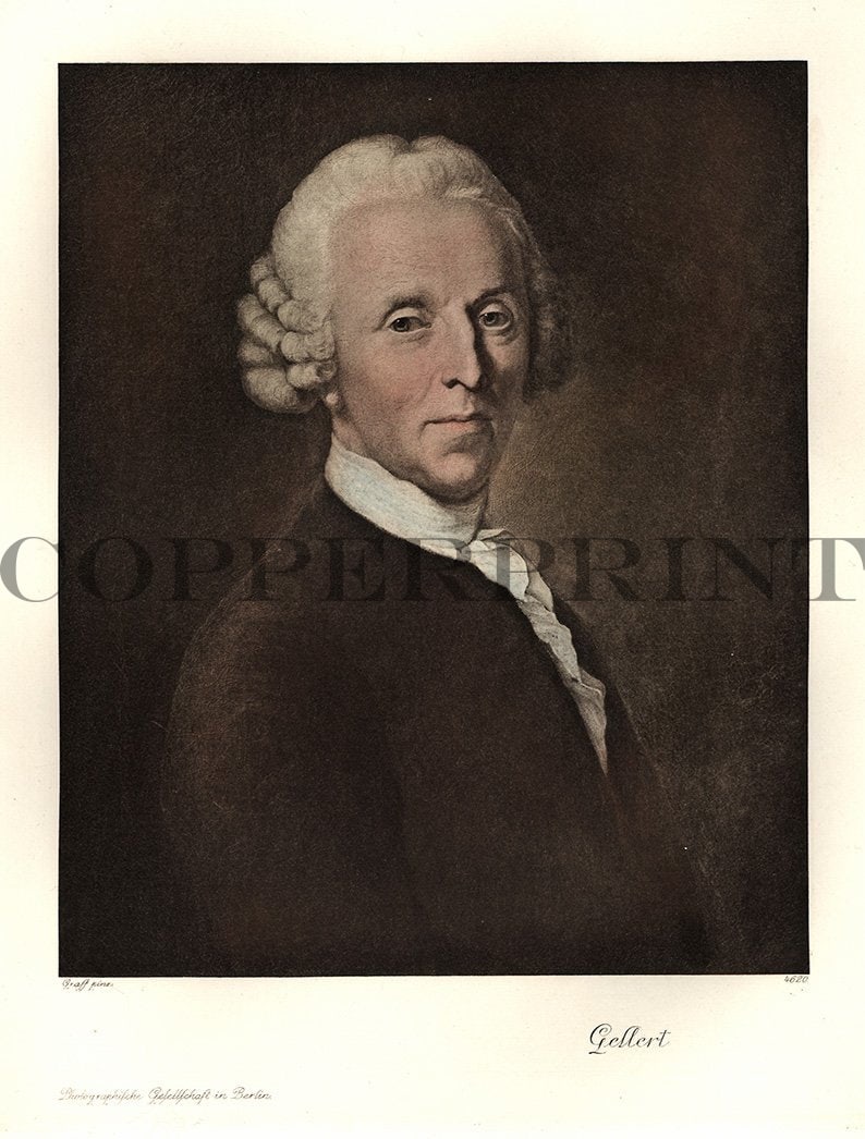 Portrait von Gellert Kunstdruck Tiefdruck