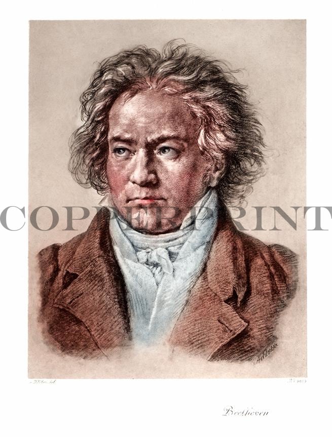 Portrait von Ludwig van Beethoven Kunstdruck Tiefdruck