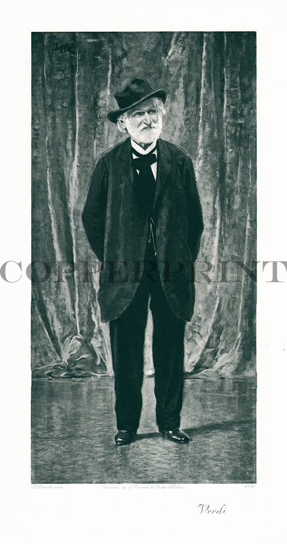 Portrait von Verdi Kunstdruck Tiefdruck