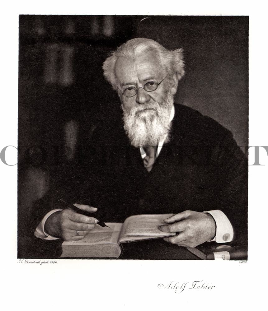 Portrait von Adolf Tobler schwarz weiß Kunstdruck Tiefdruck