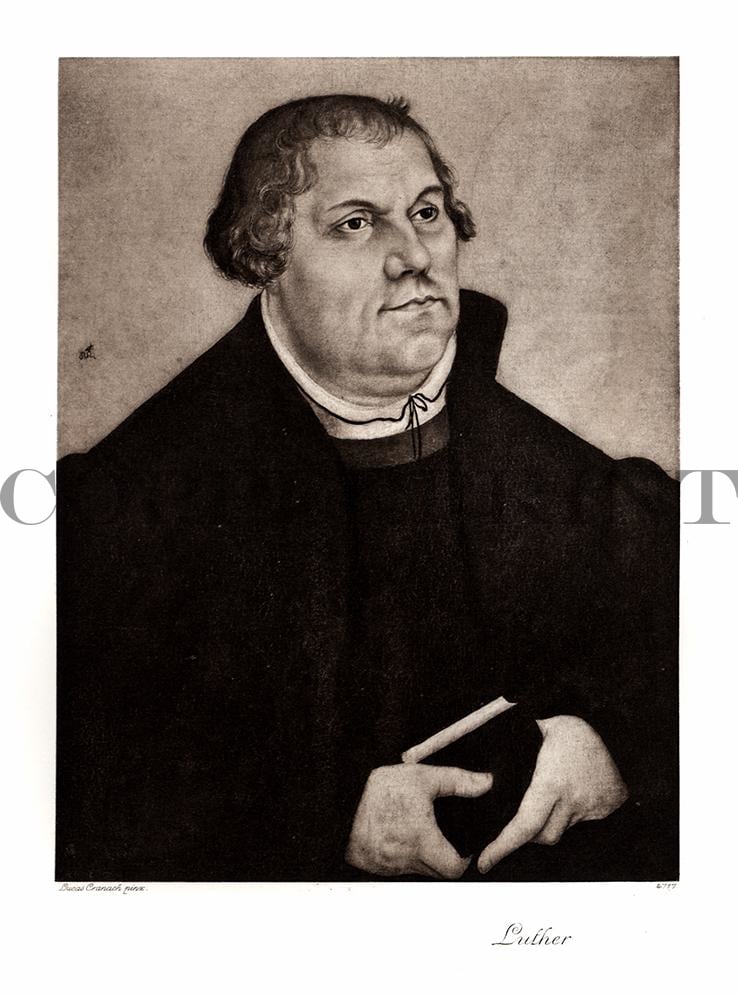 Portrait von Martin Luther Kunstdruck Tiefdruck