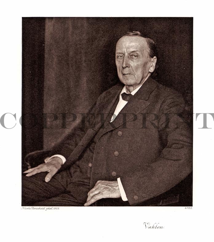 Portrait von Vahlen Kunstdruck Tiefdruck
