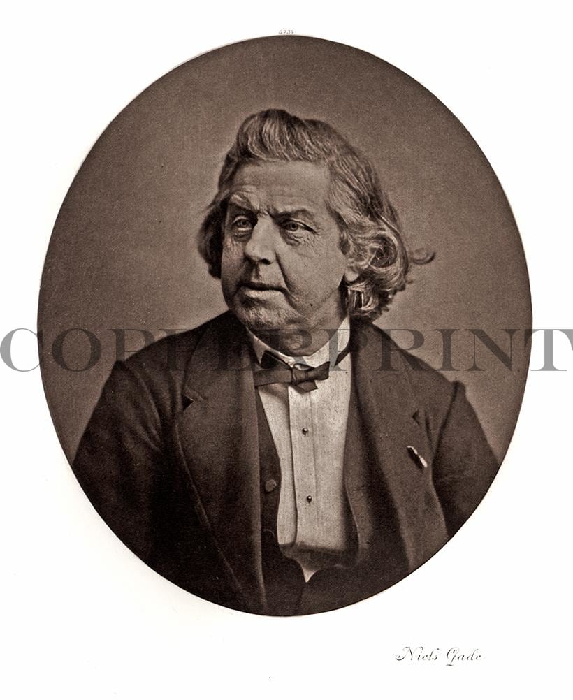 Portrait von Niels Gade Kunstdruck Tiefdruck