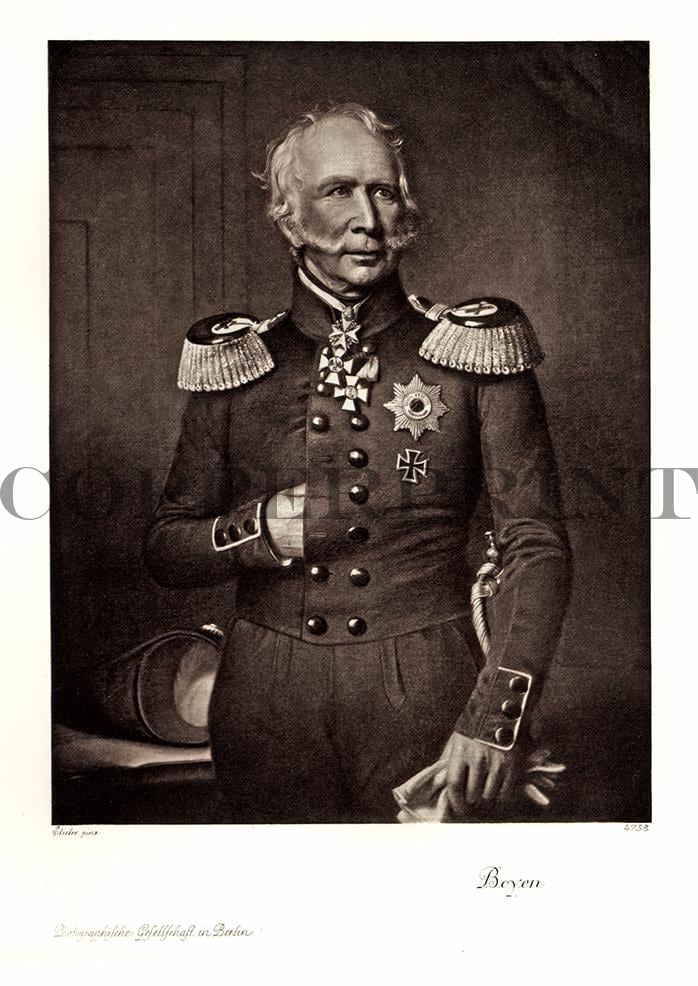 Portrait von Boyen Kunstdruck Tiefdruck