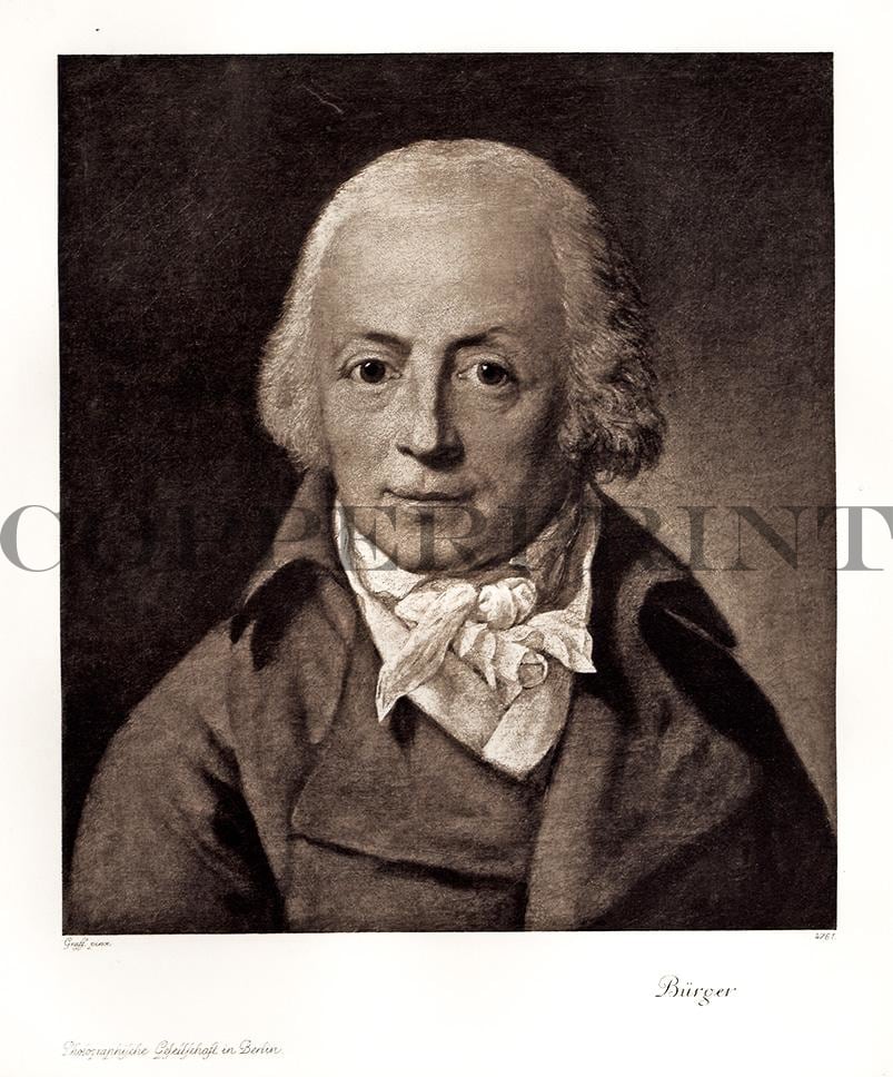 Portrait eines Mannes schwarz weiß Kunstdruck Tiefdruck