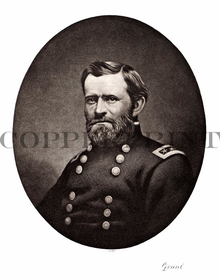 Portrait von Ulysses S. Grant Kunstdruck Tiefdruck