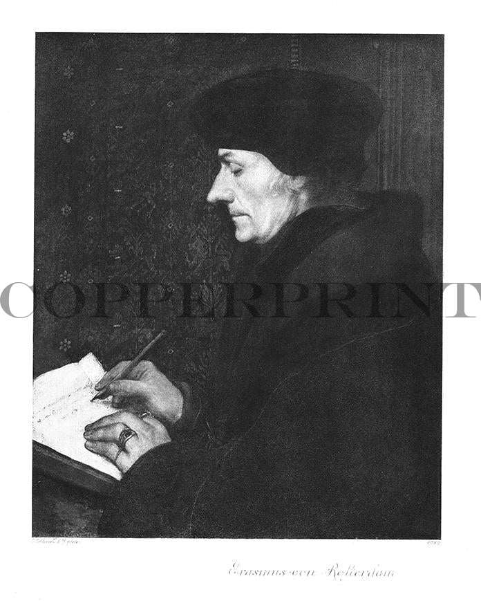Portrait von Erasmus von Rotterdam Kunstdruck Tiefdruck