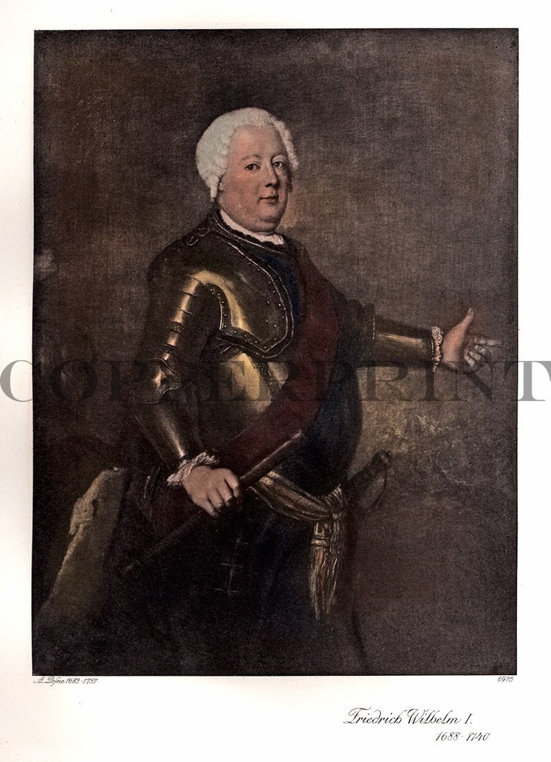 Portrait von Friedrich Wilhelm I Kunstdruck Tiefdruck