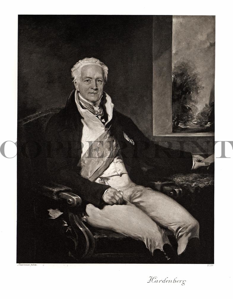 Portrait von Hardenberg sitzend Kunstdruck Tiefdruck