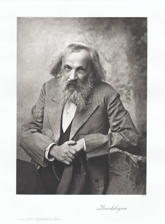 Portrait von Dmitri Iwanowitsch Mendeleiew Kunstdruck Tiefdruck
