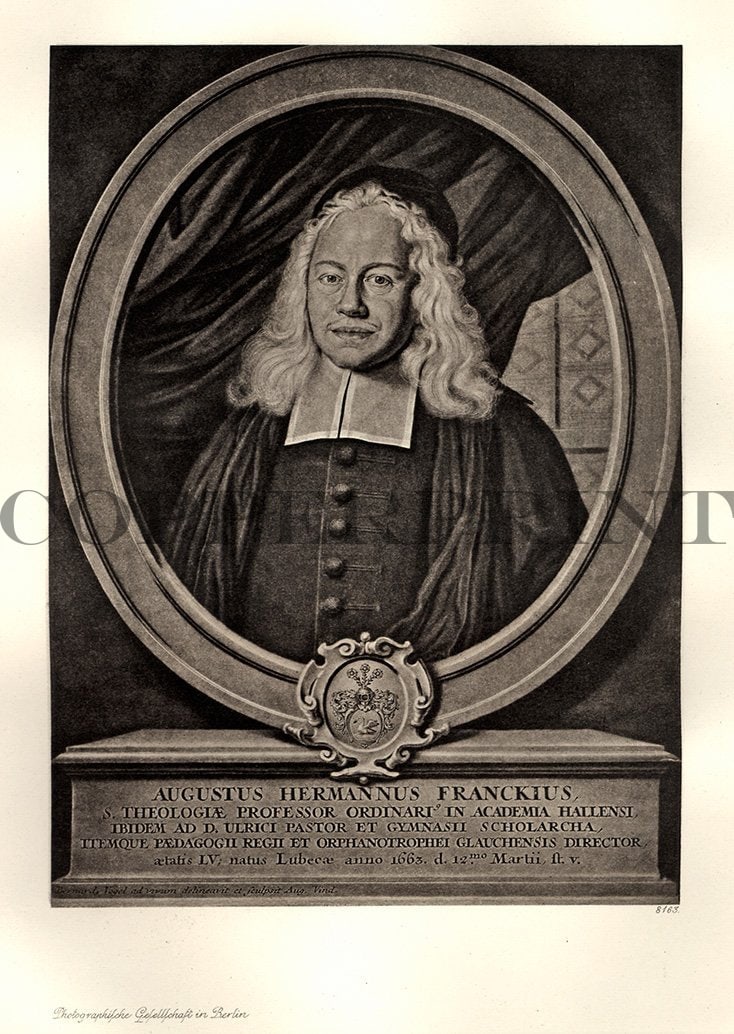Portrait von Augustus Hermannus Franckius Kunstdruck Tiefdruck