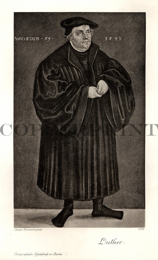 Portrait von Martin Luther Kunstdruck Tiefdruck