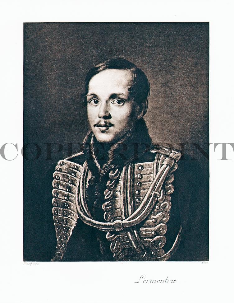 Portrait von Michail Jurjewitsch Lermontow Kunstdruck Tiefdruck