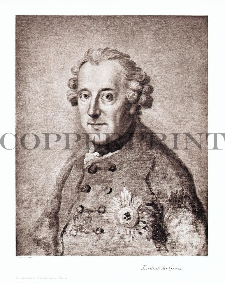 Portrait von Friedrich des Großen Kunstdruck Tiefdruck