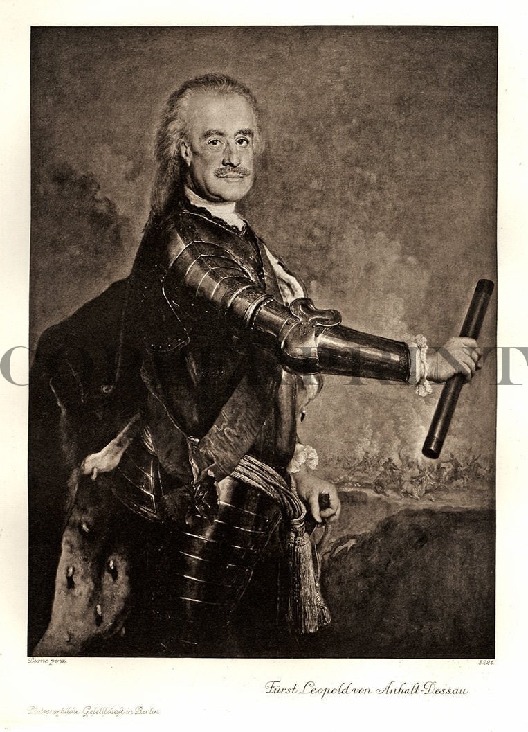 Portrait von Fürst Leopold von Anhalt Kunstdruck Tiefdruck