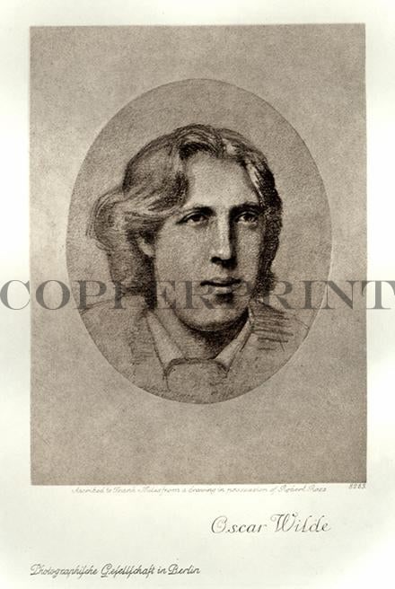 Portrait von Oscar Wilde Kunstdruck Tiefdruck