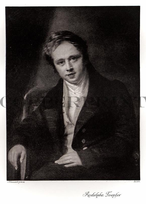 Portrait von Rudolphe Toepfer Kunstdruck Tiefdruck