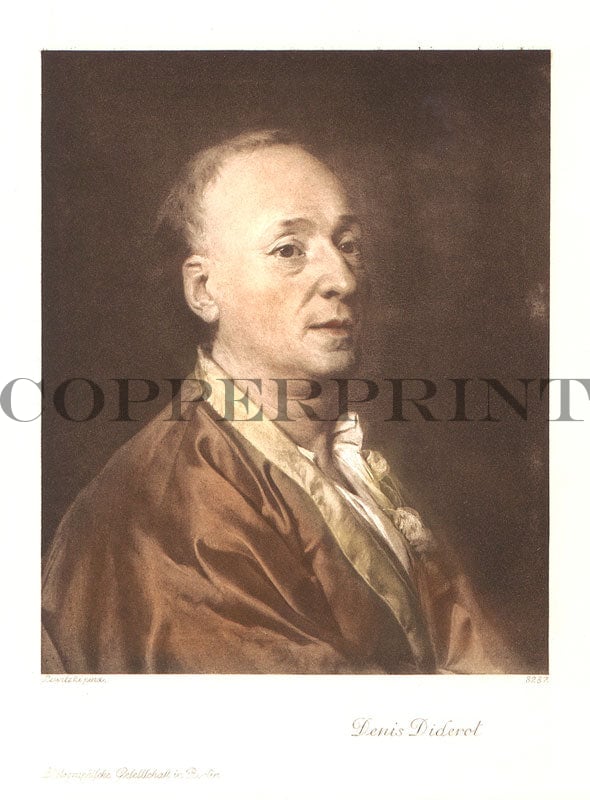 Portrait von Denis Diderot Kunstdruck Tiefdruck
