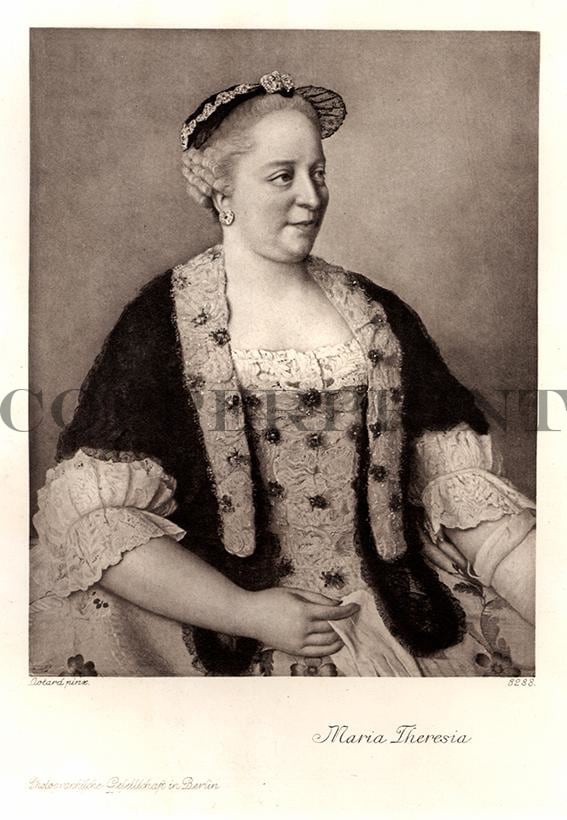 Portrait von Maria Theresia Kunstdruck Tiefdruck