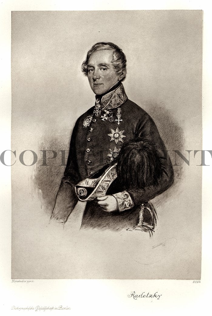 Portrait von Radetzky Kunstdruck Tiefdruck