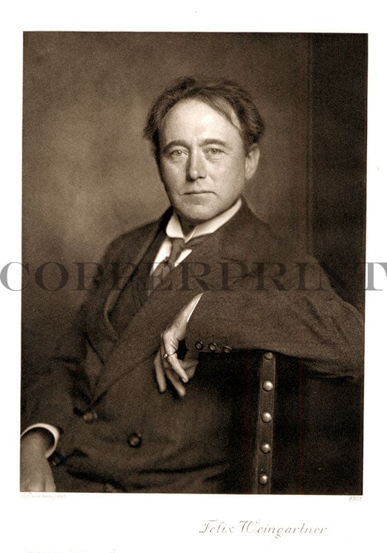 Portrait von Felix Weingartner Kunstdruck Tiefdruck