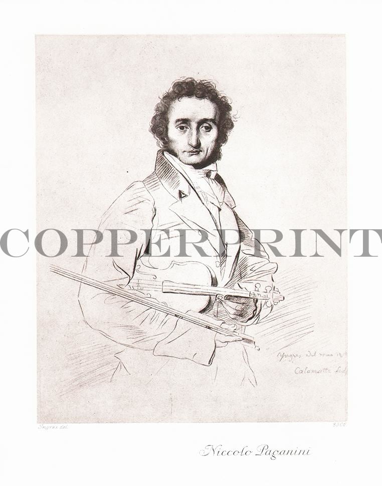 Portrait von Niccolò Paganini Kunstdruck Tiefdruck