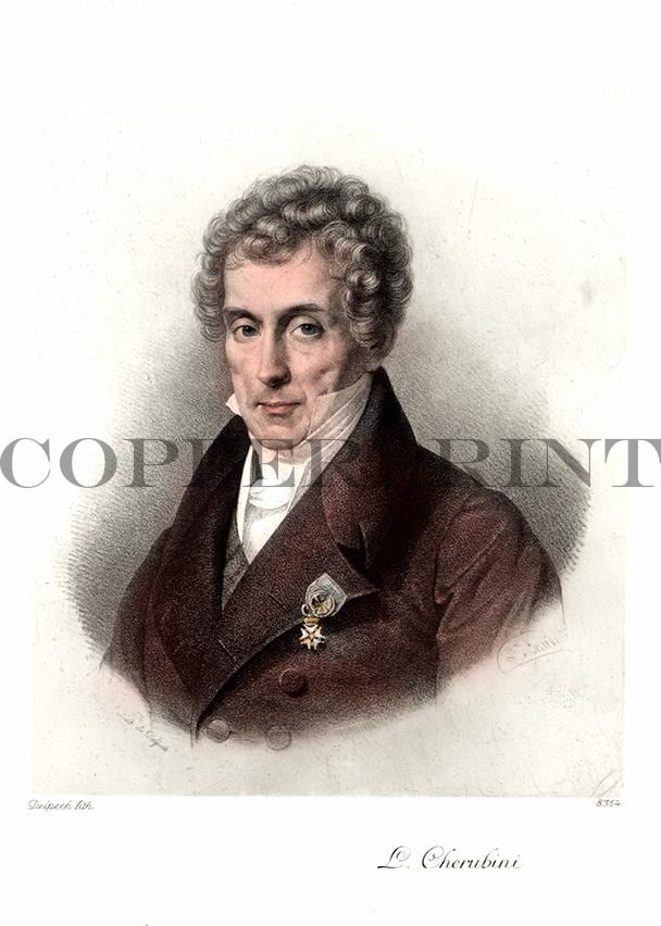 Portrait von L. Cherabini Kunstdruck Tiefdruck