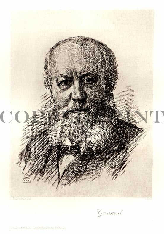 Portrait von Gounad Kunstdruck Tiefdruck