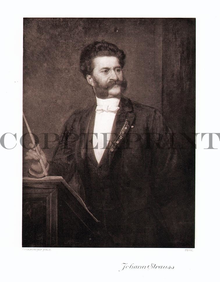 Portrait von Johann Strauss Kunstdruck Tiefdruck