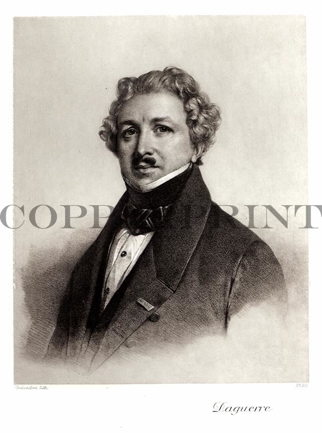 Portrait von Daguerre Kunstdruck Tiefdruck