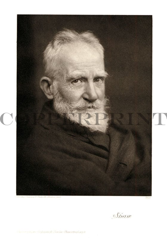 Portrait von George Bernard Shaw Kunstdruck Tiefdruck